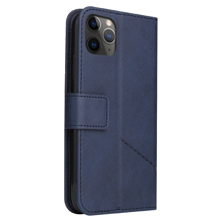 For iPhone 11 Pro Max GQUTROBE Right Angle Leather Phone Case(Blue) - HoMEdemic™ 