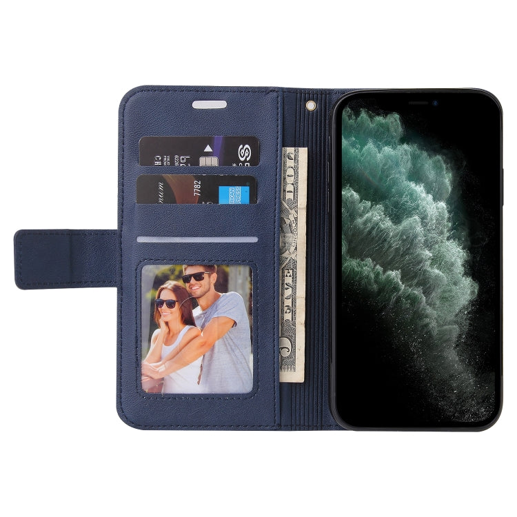 For iPhone 11 Pro Max GQUTROBE Right Angle Leather Phone Case(Blue) - HoMEdemic™ 