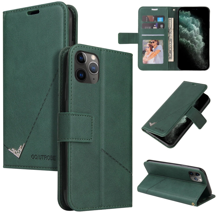 For iPhone 11 Pro Max GQUTROBE Right Angle Leather Phone Case(Green) - HoMEdemic™ 
