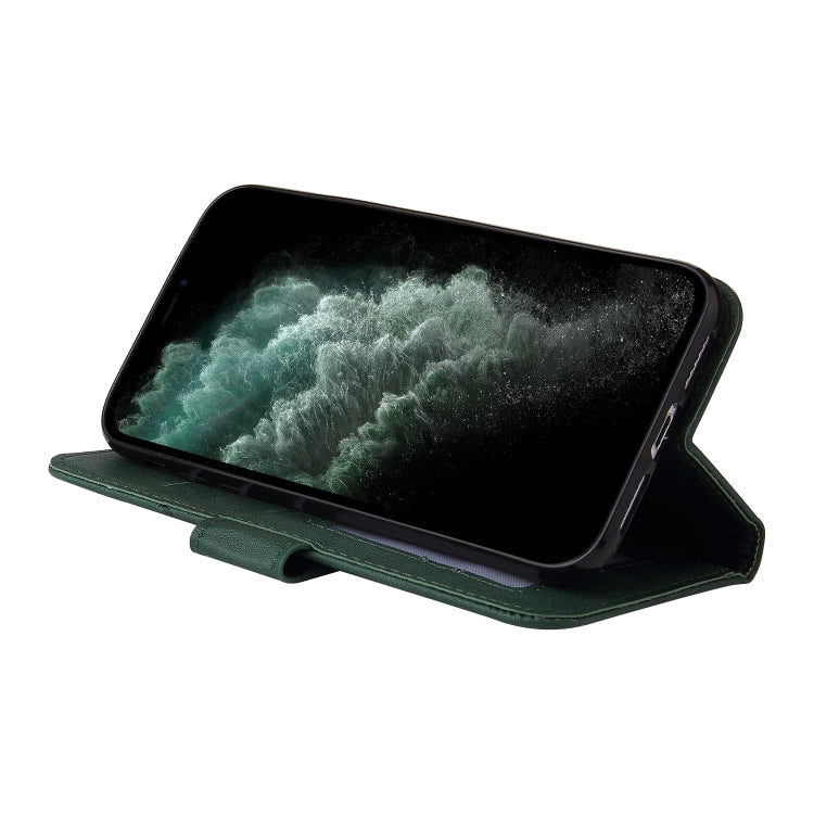 For iPhone 11 Pro Max GQUTROBE Right Angle Leather Phone Case(Green) - HoMEdemic™ 