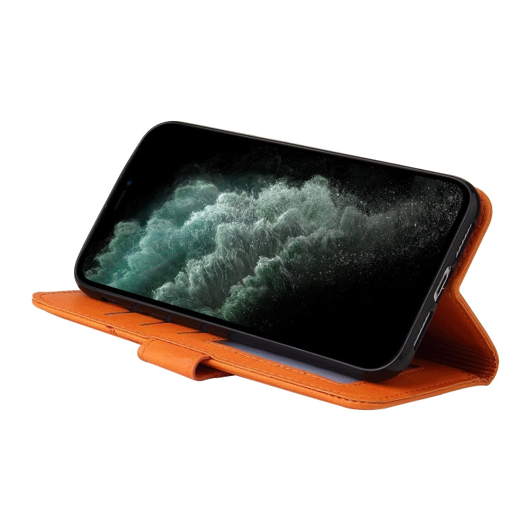 For iPhone 11 Pro Max GQUTROBE Right Angle Leather Phone Case(Orange) - HoMEdemic™ 