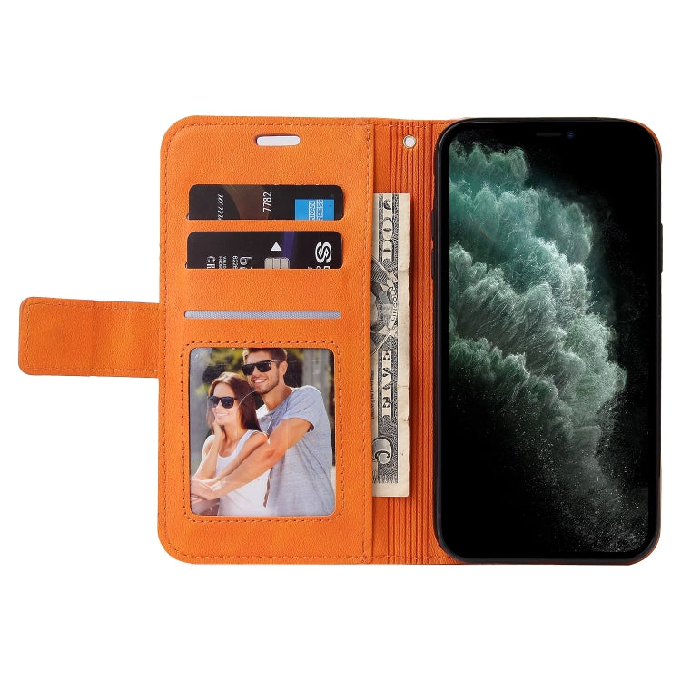 For iPhone 11 Pro Max GQUTROBE Right Angle Leather Phone Case(Orange) - HoMEdemic™ 