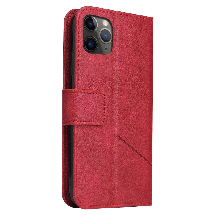 For iPhone 11 Pro Max GQUTROBE Right Angle Leather Phone Case(Red) - HoMEdemic™ 
