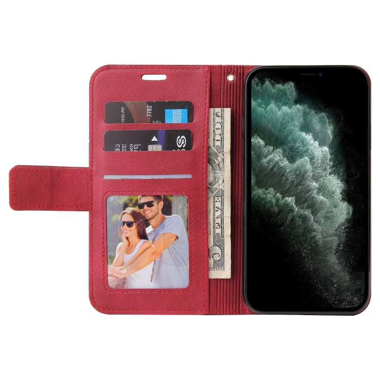 For iPhone 11 Pro Max GQUTROBE Right Angle Leather Phone Case(Red) - HoMEdemic™ 