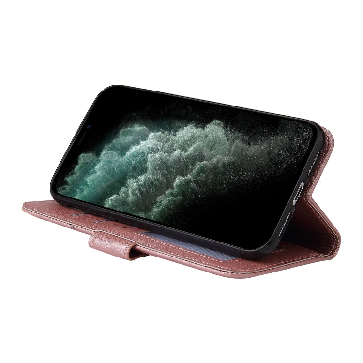 For iPhone 11 Pro Max GQUTROBE Right Angle Leather Phone Case(Rose Gold) - HoMEdemic™ 