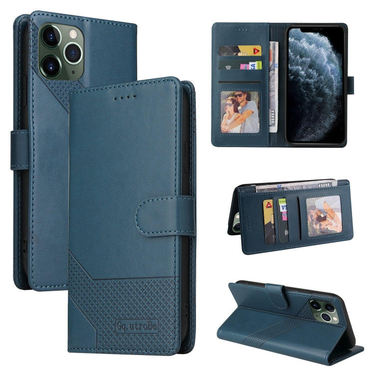 For iPhone 11 Pro Max GQUTROBE Skin Feel Magnetic Leather Phone Case (Blue) - HoMEdemic™ 