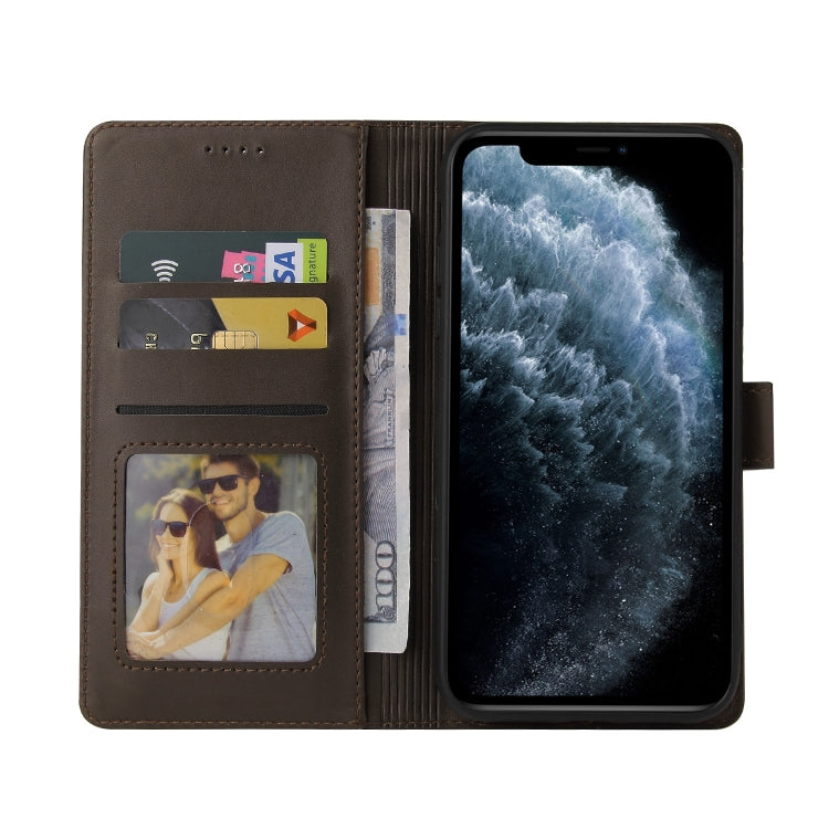 For iPhone 11 Pro Max GQUTROBE Skin Feel Magnetic Leather Phone Case (Brown) - HoMEdemic™ 