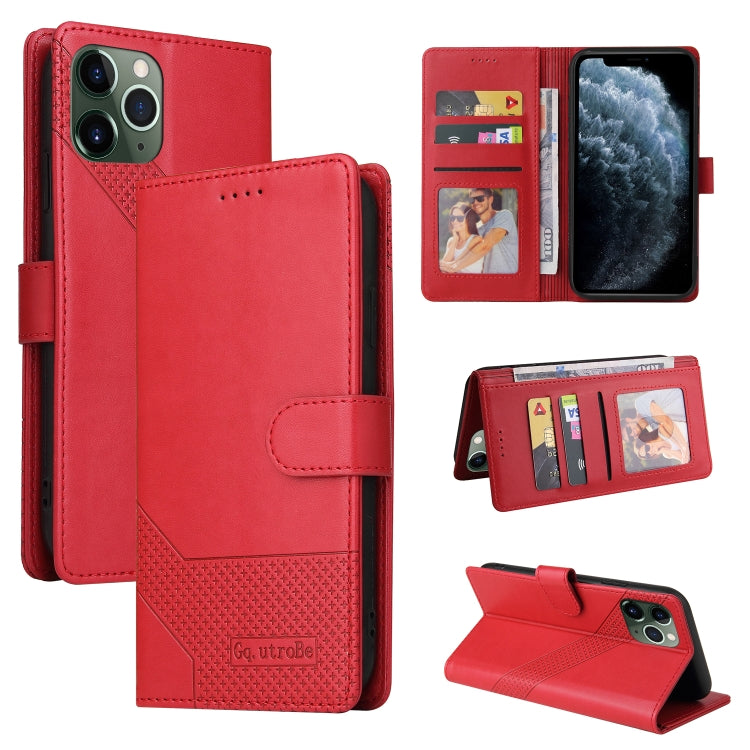 For iPhone 11 Pro Max GQUTROBE Skin Feel Magnetic Leather Phone Case (Red) - HoMEdemic™ 