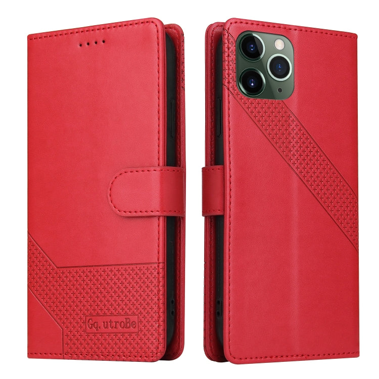 For iPhone 11 Pro Max GQUTROBE Skin Feel Magnetic Leather Phone Case (Red) - HoMEdemic™ 