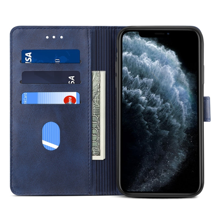 For iPhone 11 Pro Max GUSSIM Magnetic Horizontal Flip Leather Case with Holder & Card Slots & & Wallet(Blue) - HoMEdemic™ 