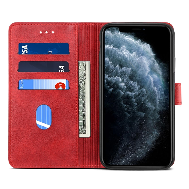 For iPhone 11 Pro Max GUSSIM Magnetic Horizontal Flip Leather Case with Holder & Card Slots & & Wallet(Red) - HoMEdemic™ 