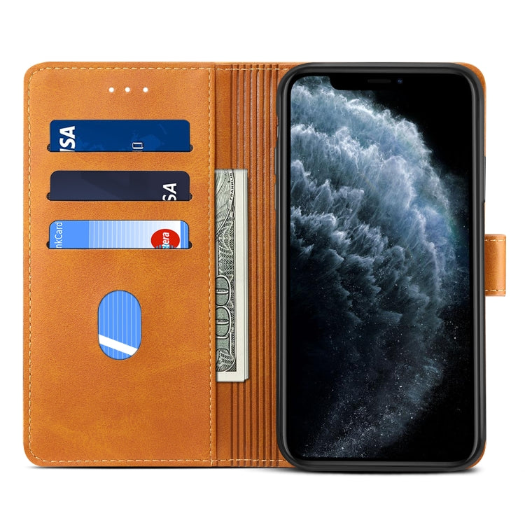 For iPhone 11 Pro Max GUSSIM Magnetic Horizontal Flip Leather Case with Holder & Card Slots & & Wallet(Yellow) - HoMEdemic™ 
