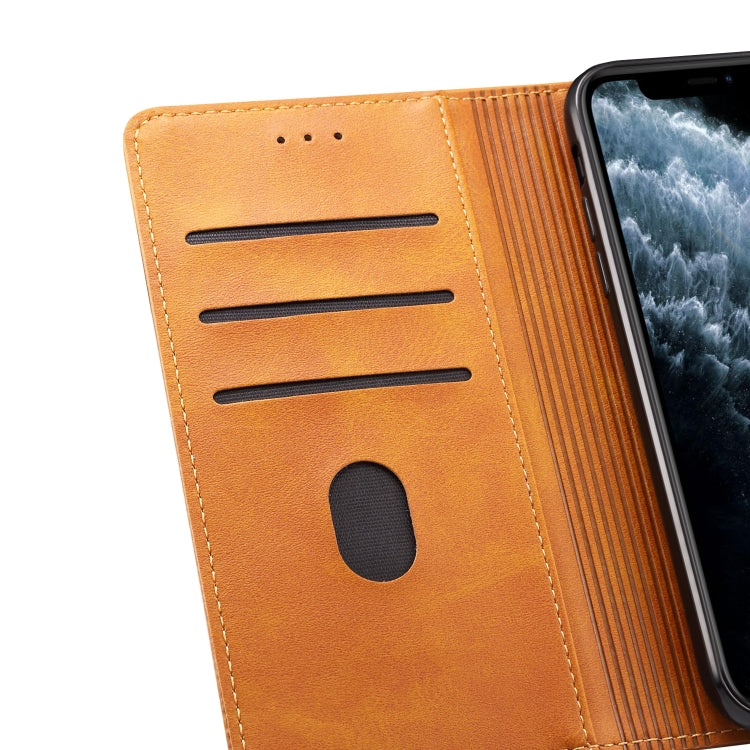 For iPhone 11 Pro Max GUSSIM Magnetic Horizontal Flip Leather Case with Holder & Card Slots & & Wallet(Yellow) - HoMEdemic™ 