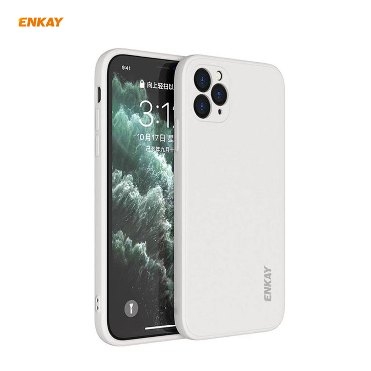 For iPhone 11 Pro Max Hat-Prince ENKAY ENK-PC066 Liquid Silicone Straight Edge Shockproof Protective Case(Beige) - HoMEdemic™ 