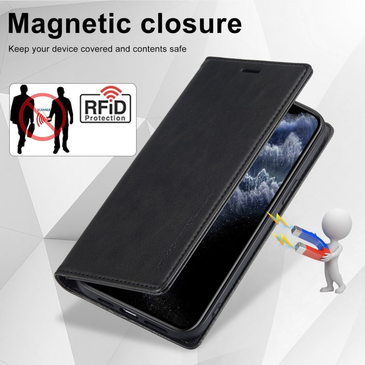 For iPhone 11 Pro Max LC.IMEEKE RFID Anti-theft Leather Phone Case(Black) - HoMEdemic™ 
