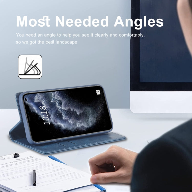 For iPhone 11 Pro Max LC.IMEEKE RFID Anti-theft Leather Phone Case(Blue) - HoMEdemic™ 