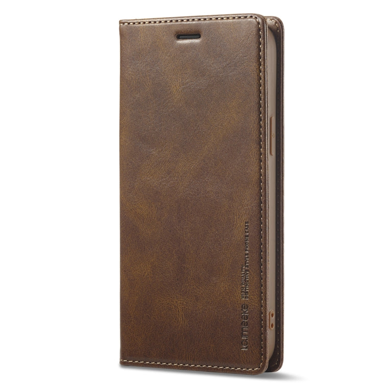 For iPhone 11 Pro Max LC.IMEEKE RFID Anti-theft Leather Phone Case(Brown) - HoMEdemic™ 