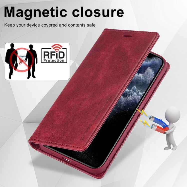 For iPhone 11 Pro Max LC.IMEEKE RFID Anti-theft Leather Phone Case(Red) - HoMEdemic™ 
