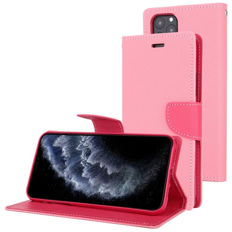 For iPhone 11 Pro Max MERCURY GOOSPERY FANCY DIARY Horizontal Flip Leather Case with Holder & Card Slots & Wallet(Pink) - HoMEdemic™ 
