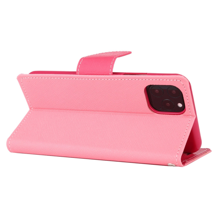 For iPhone 11 Pro Max MERCURY GOOSPERY FANCY DIARY Horizontal Flip Leather Case with Holder & Card Slots & Wallet(Pink) - HoMEdemic™ 