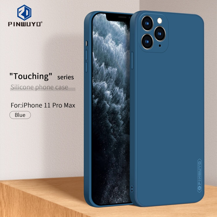 For iPhone 11 Pro Max PINWUYO Sense Series Liquid Silicone TPU Mobile Phone Case (Blue) - HoMEdemic™ 