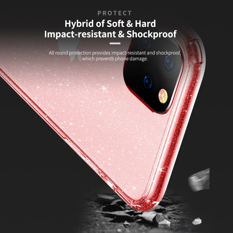 For iPhone 11 Pro Max ROCK Shiny Series Shockproof TPU + PC Protective Case (Transparent Pink) - HoMEdemic™ 