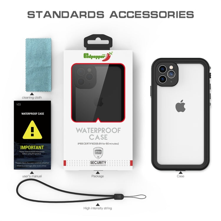 For iPhone 11 Pro Max RedPepper Shockproof Waterproof PC + TPU Protective Case(Black) - HoMEdemic™ 