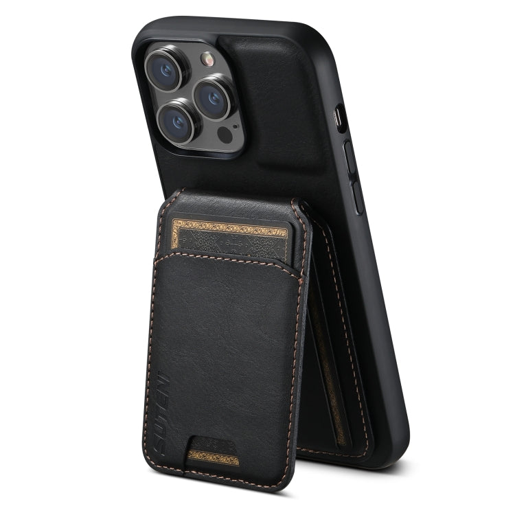 For iPhone 11 Pro Max Suteni H02 Leather Wallet Stand Back Phone Case(Black) - HoMEdemic™ 
