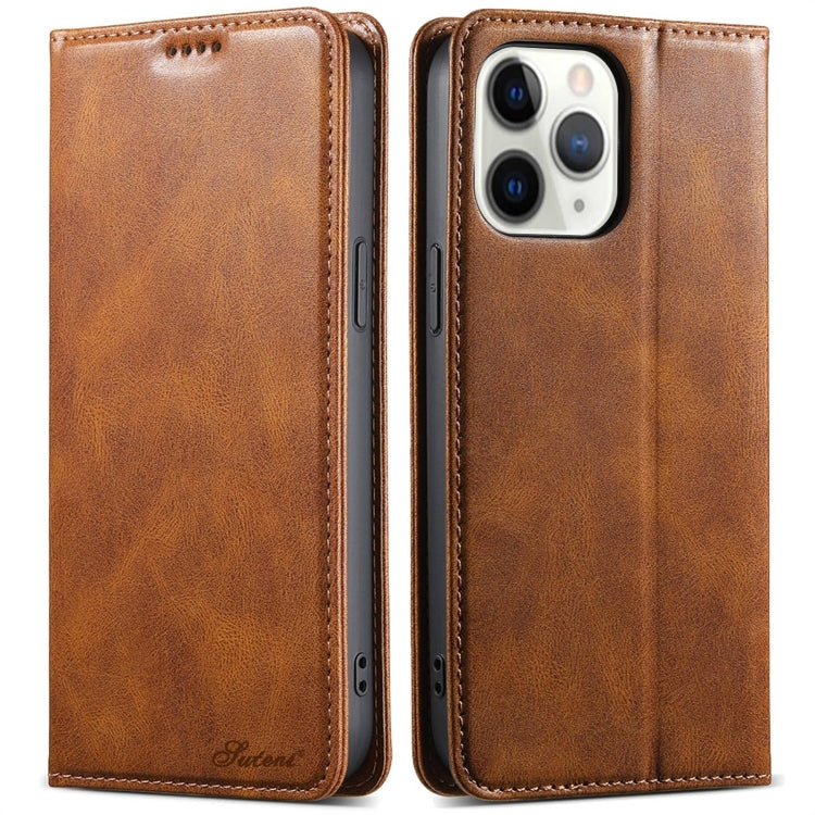 For iPhone 11 Pro Max Suteni J02 Oil Wax Wallet Leather Phone Case(Brown) - HoMEdemic™ 