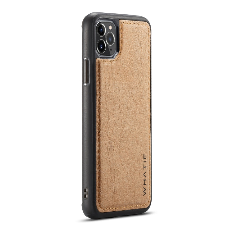 For iPhone 11 Pro Max WHATIF Kraft Paper TPU + PC Full Coverage Protective Case(Brown) - HoMEdemic™ 