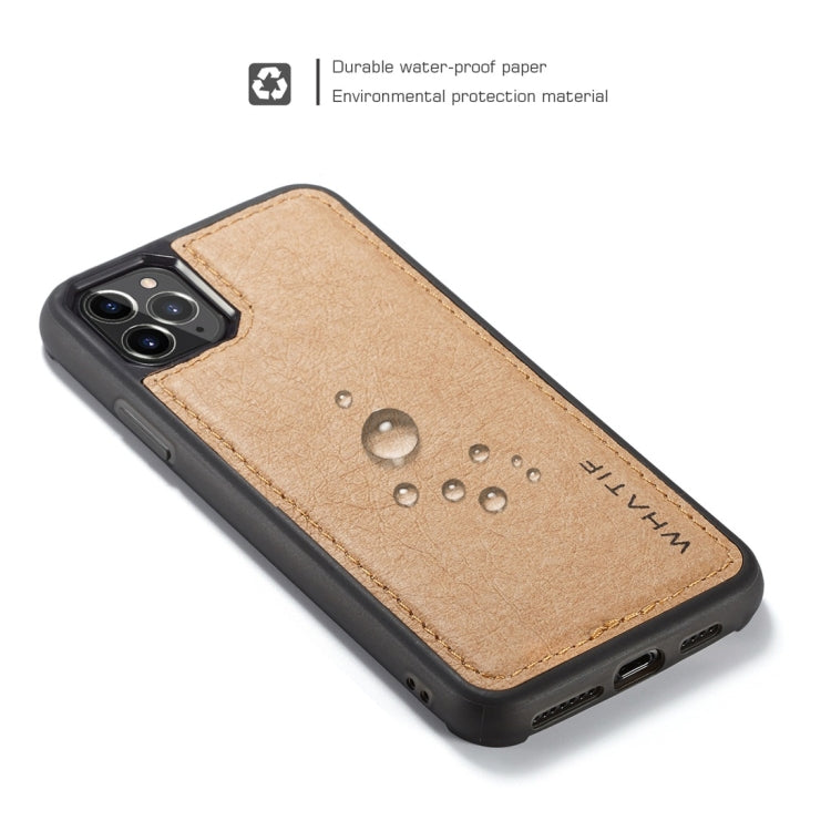 For iPhone 11 Pro Max WHATIF Kraft Paper TPU + PC Full Coverage Protective Case(Brown) - HoMEdemic™ 