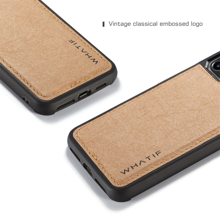 For iPhone 11 Pro Max WHATIF Kraft Paper TPU + PC Full Coverage Protective Case(Brown) - HoMEdemic™ 
