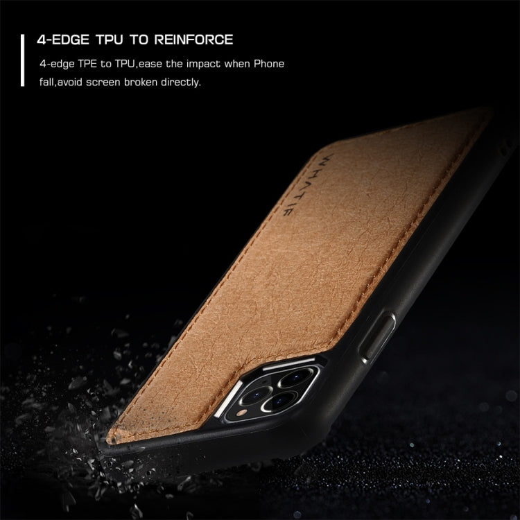 For iPhone 11 Pro Max WHATIF Kraft Paper TPU + PC Full Coverage Protective Case(Brown) - HoMEdemic™ 