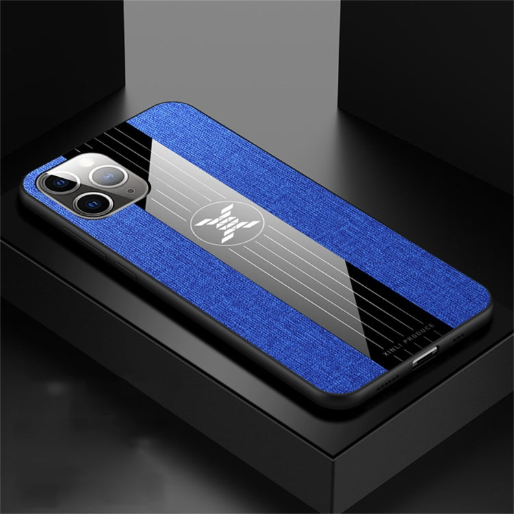 For iPhone 11 Pro Max XINLI Stitching Cloth Textue Shockproof TPU Protective Case(Blue) - HoMEdemic™ 