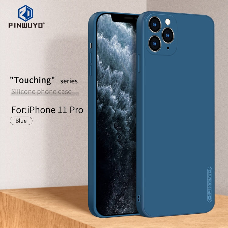 For iPhone 11 Pro PINWUYO Sense Series Liquid Silicone TPU Mobile Phone Case(Blue) - HoMEdemic™ 