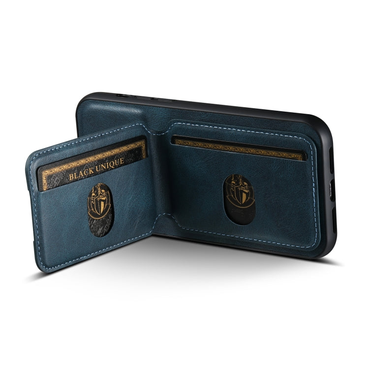For iPhone 11 Pro Suteni H02 Leather Wallet Stand Back Phone Case(Blue) - HoMEdemic™ 