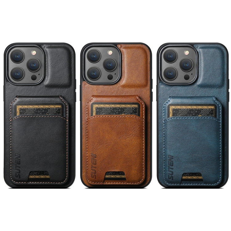 For iPhone 11 Pro Suteni H02 Leather Wallet Stand Back Phone Case(Brown) - HoMEdemic™ 