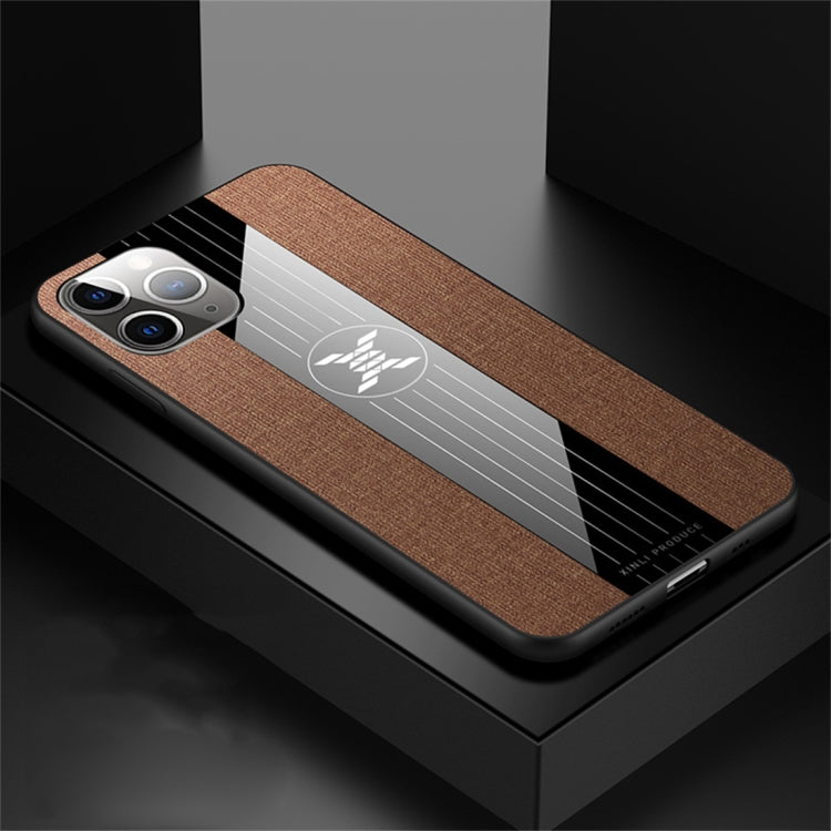 For iPhone 11 Pro XINLI Stitching Cloth Textue Shockproof TPU Protective Case(Brown) - HoMEdemic™ 