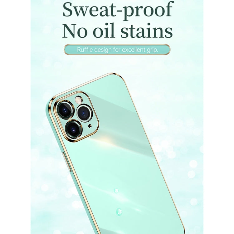 For iPhone 11 XINLI Straight Edge 6D Electroplate TPU Phone Case with Ring Holder (Cherry Purple) - HoMEdemic™ 