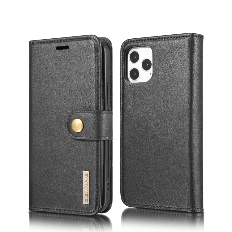 For iPhone 12/12 Pro DG.MING Crazy Horse Texture Detachable Magnetic Leather Case(Black) - HoMEdemic™ 
