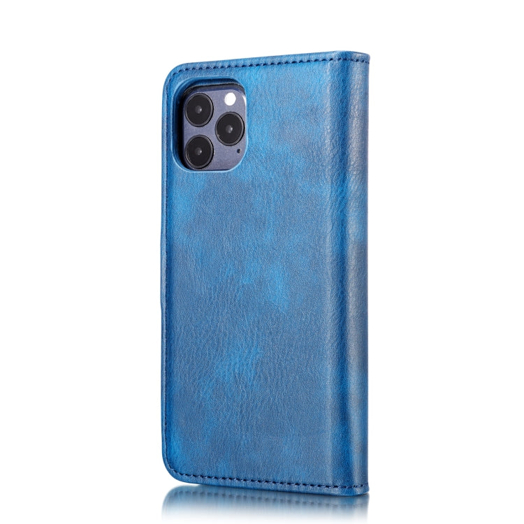 For iPhone 12/12 Pro DG.MING Crazy Horse Texture Detachable Magnetic Leather Case(Blue) - HoMEdemic™ 