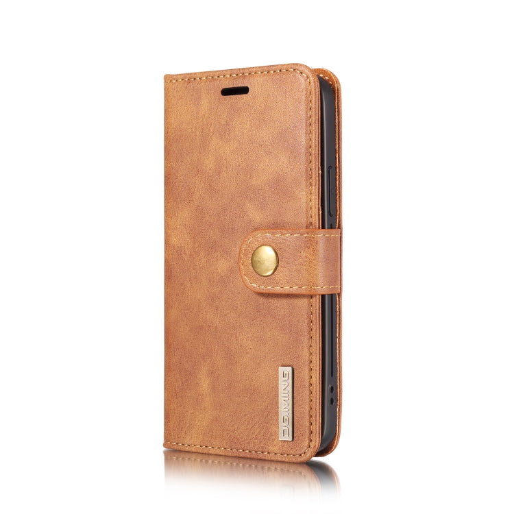For iPhone 12/12 Pro DG.MING Crazy Horse Texture Detachable Magnetic Leather Case(Brown) - HoMEdemic™ 