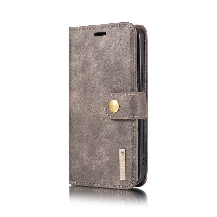For iPhone 12/12 Pro DG.MING Crazy Horse Texture Detachable Magnetic Leather Case(Grey) - HoMEdemic™ 