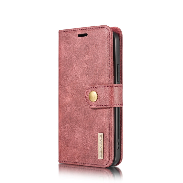 For iPhone 12/12 Pro DG.MING Crazy Horse Texture Detachable Magnetic Leather Case(Red) - HoMEdemic™ 