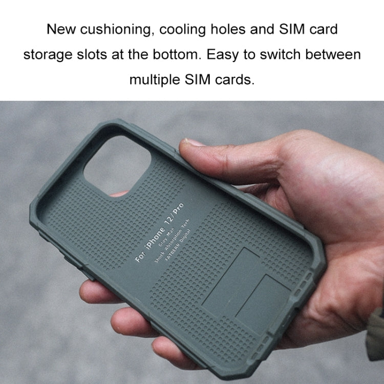 For iPhone 12 / 12 Pro FATBEAR Graphene Cooling Shockproof Case(Black) - HoMEdemic™ 