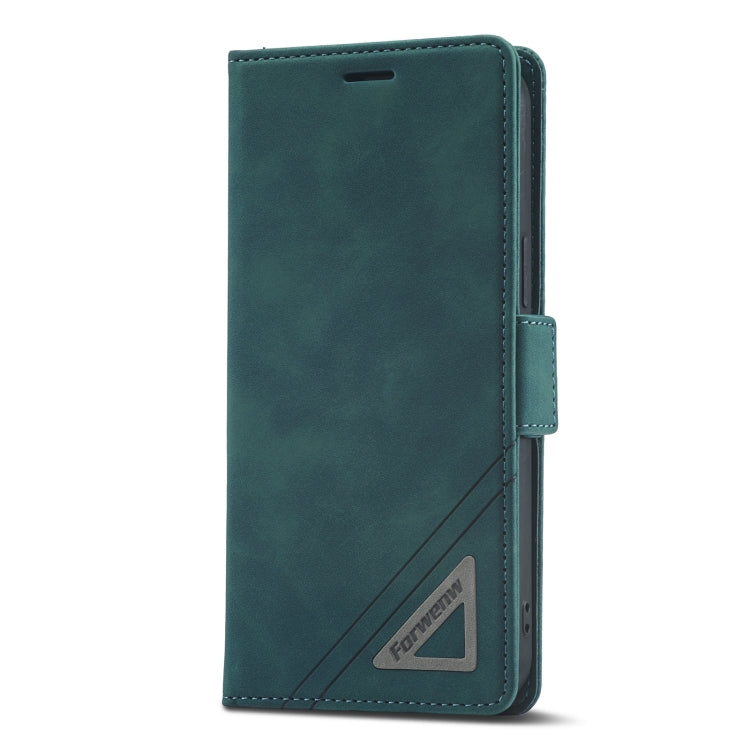 For iPhone 12 / 12 Pro Forwenw Dual-side Buckle Leather Phone Case(Dark Cyan) - HoMEdemic™ 