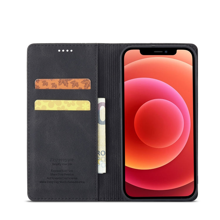 For iPhone 12 / 12 Pro Forwenw F2 Series Magnetic Horizontal Flip Leather Case with Holder & Card Slots & Wallet(Black) - HoMEdemic™ 
