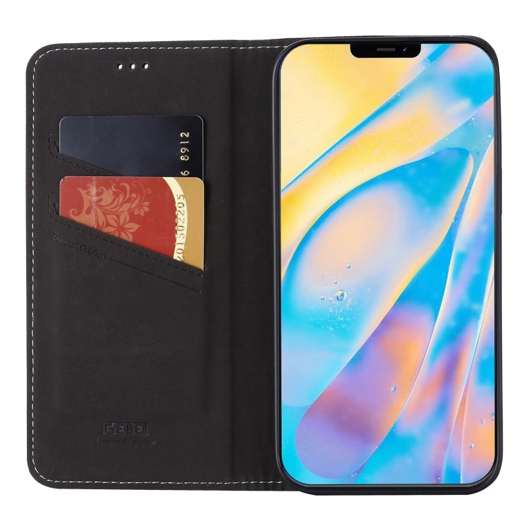 For iPhone 12 / 12 Pro GEBEI PU+TPU Horizontal Flip Protective Case with Holder & Card Slots(Black) - HoMEdemic™ 