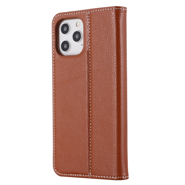 For iPhone 12 / 12 Pro GEBEI PU+TPU Horizontal Flip Protective Case with Holder & Card Slots(Brown) - HoMEdemic™ 