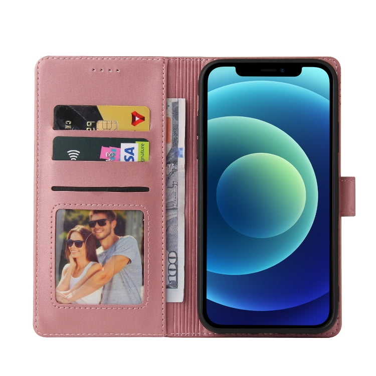 For iPhone 12 / 12 Pro GQUTROBE Skin Feel Magnetic Leather Phone Case(Rose Gold) - HoMEdemic™ 